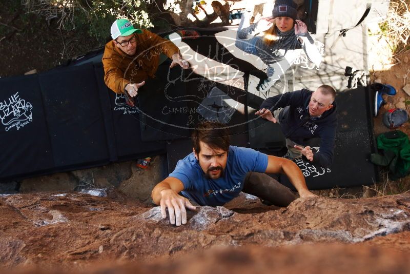 Bouldering in Hueco Tanks on 02/24/2019 with Blue Lizard Climbing and Yoga
Filename: SRM_20190224_1058110.jpg
Aperture: f/5.0
Shutter Speed: 1/250
Body: Canon EOS-1D Mark II
Lens: Canon EF 16-35mm f/2.8 L