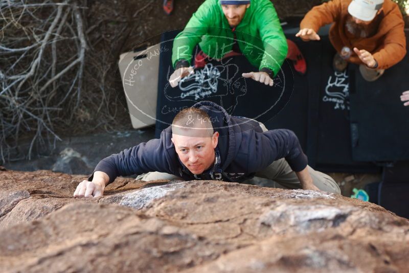 Bouldering in Hueco Tanks on 02/24/2019 with Blue Lizard Climbing and Yoga
Filename: SRM_20190224_1107010.jpg
Aperture: f/4.0
Shutter Speed: 1/320
Body: Canon EOS-1D Mark II
Lens: Canon EF 50mm f/1.8 II