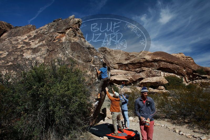 Bouldering in Hueco Tanks on 02/24/2019 with Blue Lizard Climbing and Yoga
Filename: SRM_20190224_1204410.jpg
Aperture: f/5.6
Shutter Speed: 1/320
Body: Canon EOS-1D Mark II
Lens: Canon EF 16-35mm f/2.8 L