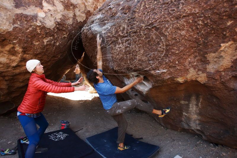 Bouldering in Hueco Tanks on 02/24/2019 with Blue Lizard Climbing and Yoga
Filename: SRM_20190224_1215220.jpg
Aperture: f/4.0
Shutter Speed: 1/640
Body: Canon EOS-1D Mark II
Lens: Canon EF 16-35mm f/2.8 L