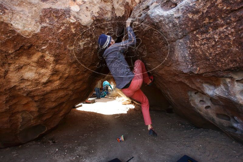 Bouldering in Hueco Tanks on 02/24/2019 with Blue Lizard Climbing and Yoga

Filename: SRM_20190224_1219510.jpg
Aperture: f/5.6
Shutter Speed: 1/320
Body: Canon EOS-1D Mark II
Lens: Canon EF 16-35mm f/2.8 L