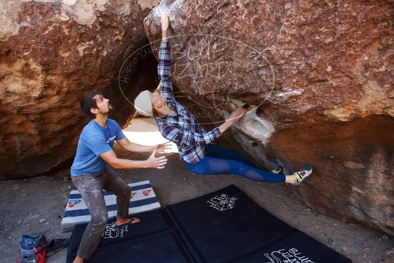 Bouldering in Hueco Tanks on 02/24/2019 with Blue Lizard Climbing and Yoga
Filename: SRM_20190224_1253340.jpg
Aperture: f/5.0
Shutter Speed: 1/320
Body: Canon EOS-1D Mark II
Lens: Canon EF 16-35mm f/2.8 L