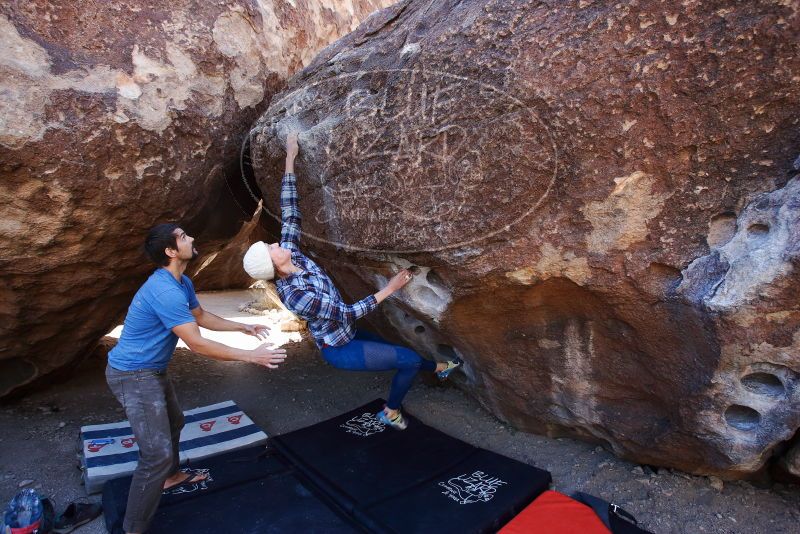Bouldering in Hueco Tanks on 02/24/2019 with Blue Lizard Climbing and Yoga

Filename: SRM_20190224_1310340.jpg
Aperture: f/5.0
Shutter Speed: 1/400
Body: Canon EOS-1D Mark II
Lens: Canon EF 16-35mm f/2.8 L