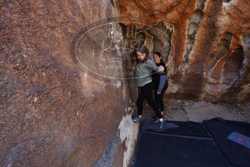 Bouldering in Hueco Tanks on 02/24/2019 with Blue Lizard Climbing and Yoga

Filename: SRM_20190224_1314130.jpg
Aperture: f/5.0
Shutter Speed: 1/320
Body: Canon EOS-1D Mark II
Lens: Canon EF 16-35mm f/2.8 L