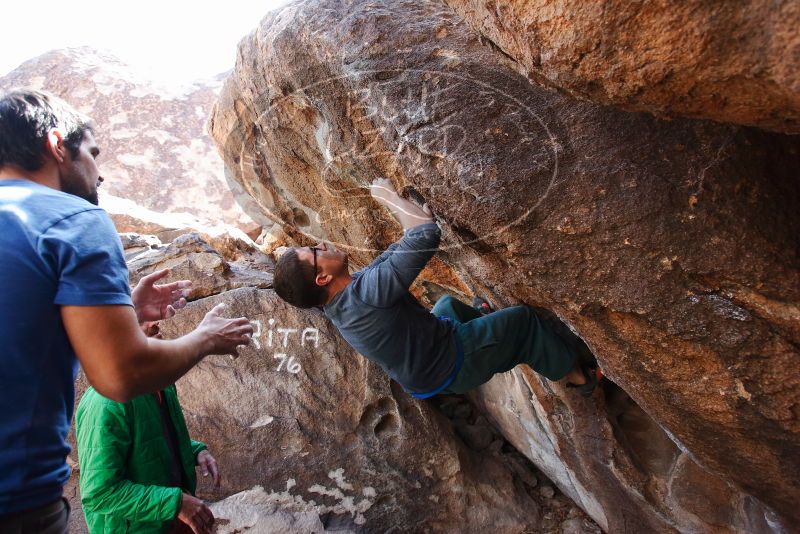 Bouldering in Hueco Tanks on 02/24/2019 with Blue Lizard Climbing and Yoga
Filename: SRM_20190224_1327160.jpg
Aperture: f/4.0
Shutter Speed: 1/400
Body: Canon EOS-1D Mark II
Lens: Canon EF 16-35mm f/2.8 L
