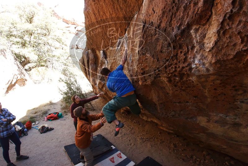 Bouldering in Hueco Tanks on 02/24/2019 with Blue Lizard Climbing and Yoga
Filename: SRM_20190224_1510000.jpg
Aperture: f/5.6
Shutter Speed: 1/320
Body: Canon EOS-1D Mark II
Lens: Canon EF 16-35mm f/2.8 L