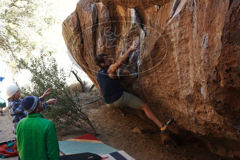 Bouldering in Hueco Tanks on 02/24/2019 with Blue Lizard Climbing and Yoga

Filename: SRM_20190224_1532150.jpg
Aperture: f/4.0
Shutter Speed: 1/800
Body: Canon EOS-1D Mark II
Lens: Canon EF 50mm f/1.8 II
