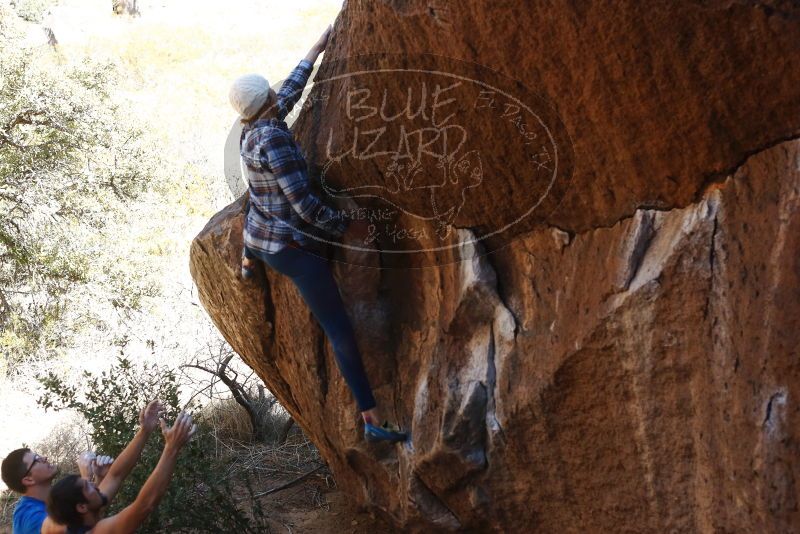 Bouldering in Hueco Tanks on 02/24/2019 with Blue Lizard Climbing and Yoga

Filename: SRM_20190224_1544060.jpg
Aperture: f/4.0
Shutter Speed: 1/640
Body: Canon EOS-1D Mark II
Lens: Canon EF 50mm f/1.8 II