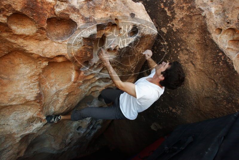Bouldering in Hueco Tanks on 03/01/2019 with Blue Lizard Climbing and Yoga

Filename: SRM_20190301_1107291.jpg
Aperture: f/5.6
Shutter Speed: 1/400
Body: Canon EOS-1D Mark II
Lens: Canon EF 16-35mm f/2.8 L