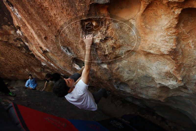 Bouldering in Hueco Tanks on 03/01/2019 with Blue Lizard Climbing and Yoga
Filename: SRM_20190301_1121030.jpg
Aperture: f/5.6
Shutter Speed: 1/320
Body: Canon EOS-1D Mark II
Lens: Canon EF 16-35mm f/2.8 L