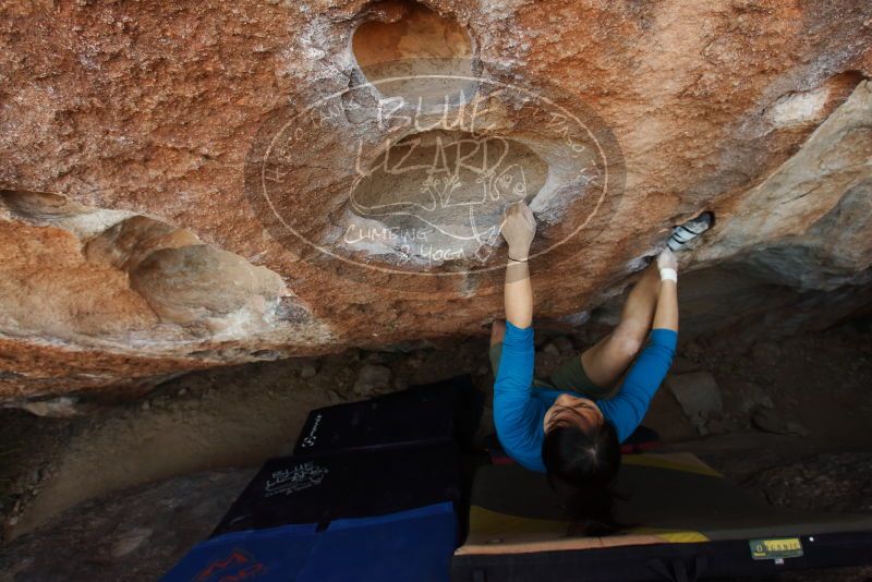 Bouldering in Hueco Tanks on 03/01/2019 with Blue Lizard Climbing and Yoga
Filename: SRM_20190301_1136470.jpg
Aperture: f/5.6
Shutter Speed: 1/160
Body: Canon EOS-1D Mark II
Lens: Canon EF 16-35mm f/2.8 L