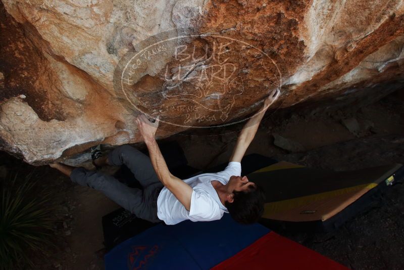 Bouldering in Hueco Tanks on 03/01/2019 with Blue Lizard Climbing and Yoga
Filename: SRM_20190301_1140150.jpg
Aperture: f/5.6
Shutter Speed: 1/320
Body: Canon EOS-1D Mark II
Lens: Canon EF 16-35mm f/2.8 L