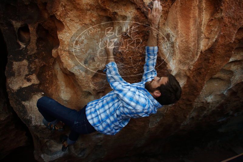 Bouldering in Hueco Tanks on 03/01/2019 with Blue Lizard Climbing and Yoga

Filename: SRM_20190301_1142380.jpg
Aperture: f/5.0
Shutter Speed: 1/640
Body: Canon EOS-1D Mark II
Lens: Canon EF 16-35mm f/2.8 L