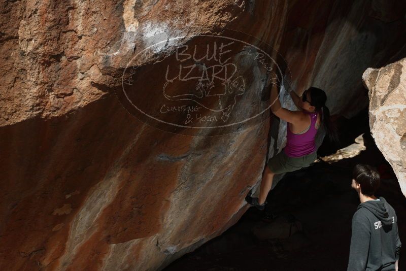 Bouldering in Hueco Tanks on 03/01/2019 with Blue Lizard Climbing and Yoga
Filename: SRM_20190301_1203390.jpg
Aperture: f/5.0
Shutter Speed: 1/250
Body: Canon EOS-1D Mark II
Lens: Canon EF 50mm f/1.8 II