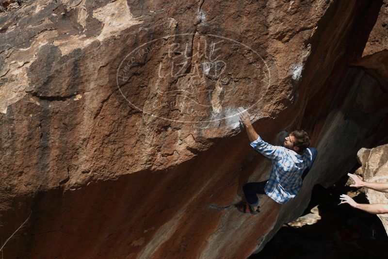Bouldering in Hueco Tanks on 03/01/2019 with Blue Lizard Climbing and Yoga
Filename: SRM_20190301_1204410.jpg
Aperture: f/5.0
Shutter Speed: 1/250
Body: Canon EOS-1D Mark II
Lens: Canon EF 50mm f/1.8 II