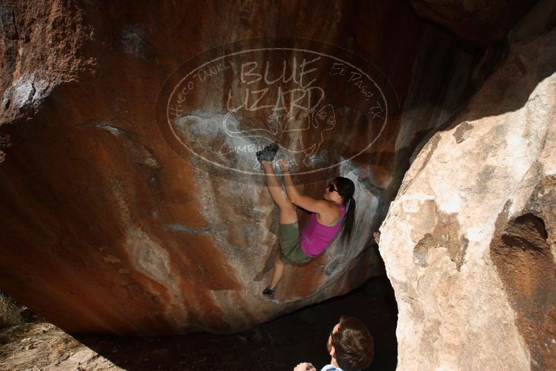 Bouldering in Hueco Tanks on 03/01/2019 with Blue Lizard Climbing and Yoga
Filename: SRM_20190301_1221080.jpg
Aperture: f/5.6
Shutter Speed: 1/250
Body: Canon EOS-1D Mark II
Lens: Canon EF 16-35mm f/2.8 L