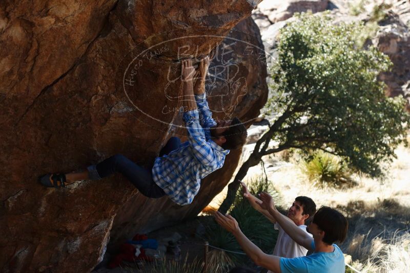 Bouldering in Hueco Tanks on 03/01/2019 with Blue Lizard Climbing and Yoga
Filename: SRM_20190301_1344440.jpg
Aperture: f/3.5
Shutter Speed: 1/400
Body: Canon EOS-1D Mark II
Lens: Canon EF 50mm f/1.8 II