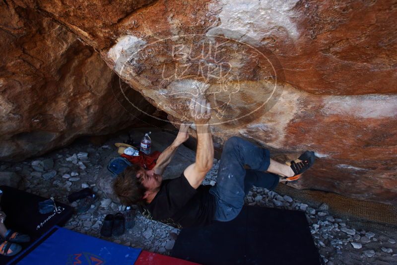 Bouldering in Hueco Tanks on 03/01/2019 with Blue Lizard Climbing and Yoga
Filename: SRM_20190301_1447580.jpg
Aperture: f/5.0
Shutter Speed: 1/200
Body: Canon EOS-1D Mark II
Lens: Canon EF 16-35mm f/2.8 L