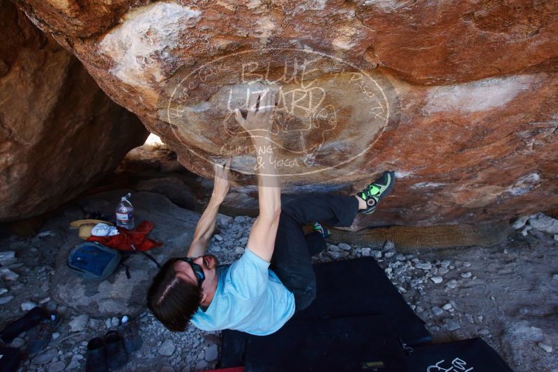 Bouldering in Hueco Tanks on 03/01/2019 with Blue Lizard Climbing and Yoga
Filename: SRM_20190301_1449530.jpg
Aperture: f/5.0
Shutter Speed: 1/200
Body: Canon EOS-1D Mark II
Lens: Canon EF 16-35mm f/2.8 L