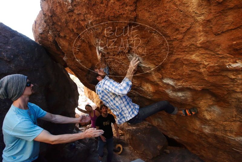 Bouldering in Hueco Tanks on 03/01/2019 with Blue Lizard Climbing and Yoga
Filename: SRM_20190301_1646321.jpg
Aperture: f/5.6
Shutter Speed: 1/320
Body: Canon EOS-1D Mark II
Lens: Canon EF 16-35mm f/2.8 L