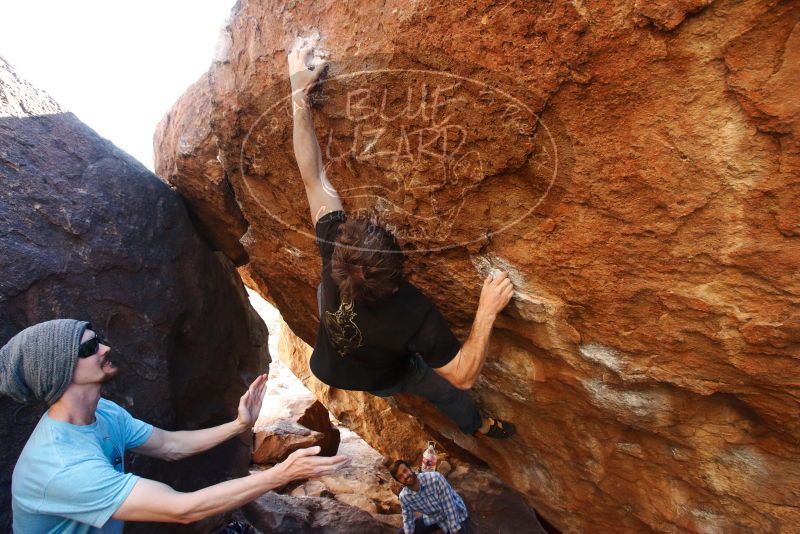 Bouldering in Hueco Tanks on 03/01/2019 with Blue Lizard Climbing and Yoga
Filename: SRM_20190301_1649200.jpg
Aperture: f/5.6
Shutter Speed: 1/200
Body: Canon EOS-1D Mark II
Lens: Canon EF 16-35mm f/2.8 L