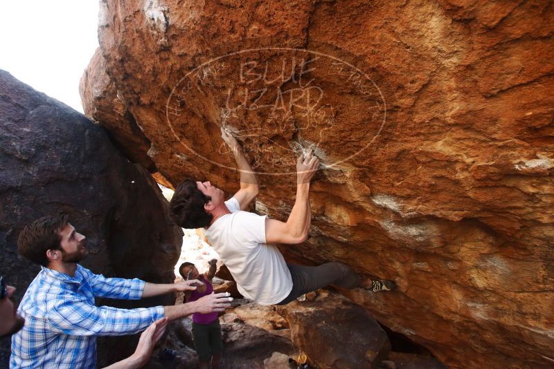 Bouldering in Hueco Tanks on 03/01/2019 with Blue Lizard Climbing and Yoga
Filename: SRM_20190301_1708000.jpg
Aperture: f/5.0
Shutter Speed: 1/320
Body: Canon EOS-1D Mark II
Lens: Canon EF 16-35mm f/2.8 L