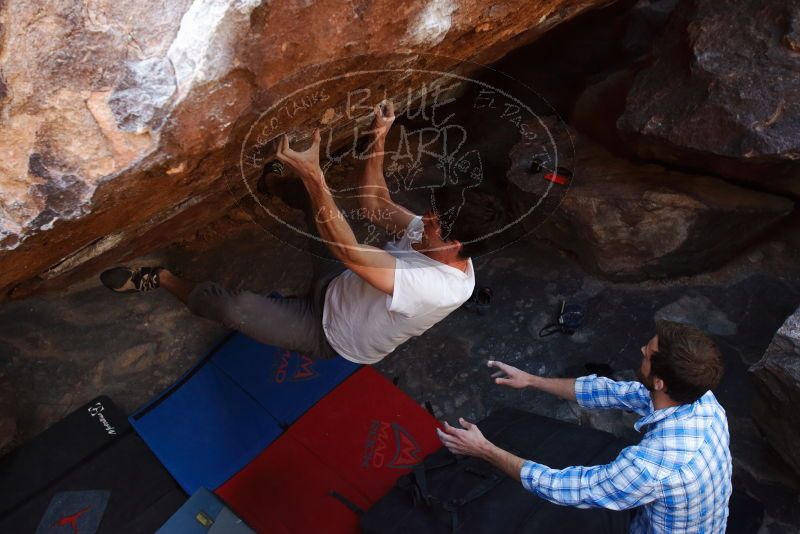 Bouldering in Hueco Tanks on 03/01/2019 with Blue Lizard Climbing and Yoga
Filename: SRM_20190301_1730310.jpg
Aperture: f/5.0
Shutter Speed: 1/320
Body: Canon EOS-1D Mark II
Lens: Canon EF 16-35mm f/2.8 L
