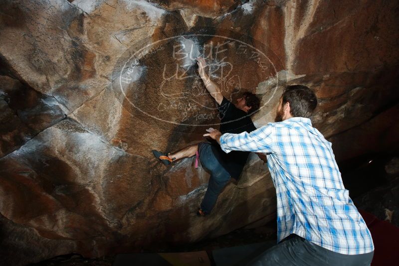 Bouldering in Hueco Tanks on 03/02/2019 with Blue Lizard Climbing and Yoga
Filename: SRM_20190302_1208270.jpg
Aperture: f/8.0
Shutter Speed: 1/250
Body: Canon EOS-1D Mark II
Lens: Canon EF 16-35mm f/2.8 L