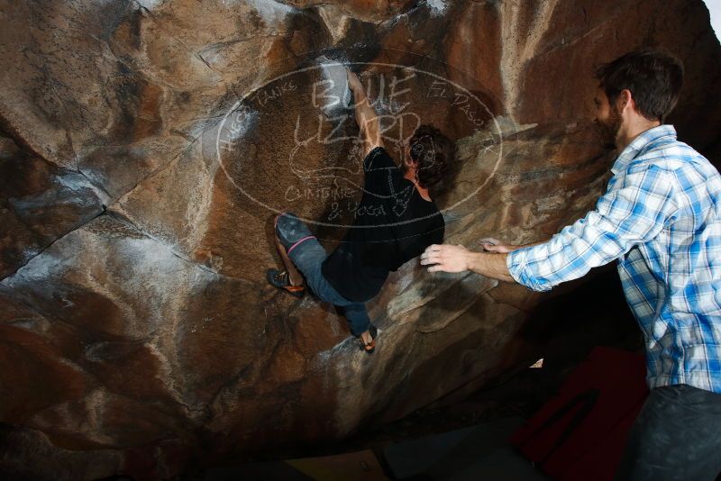 Bouldering in Hueco Tanks on 03/02/2019 with Blue Lizard Climbing and Yoga
Filename: SRM_20190302_1208300.jpg
Aperture: f/8.0
Shutter Speed: 1/250
Body: Canon EOS-1D Mark II
Lens: Canon EF 16-35mm f/2.8 L