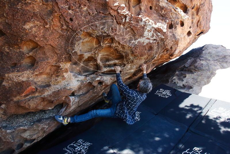 Bouldering in Hueco Tanks on 03/03/2019 with Blue Lizard Climbing and Yoga

Filename: SRM_20190303_1134140.jpg
Aperture: f/5.6
Shutter Speed: 1/250
Body: Canon EOS-1D Mark II
Lens: Canon EF 16-35mm f/2.8 L