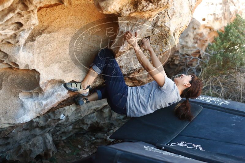 Bouldering in Hueco Tanks on 03/03/2019 with Blue Lizard Climbing and Yoga
Filename: SRM_20190303_1225220.jpg
Aperture: f/3.5
Shutter Speed: 1/320
Body: Canon EOS-1D Mark II
Lens: Canon EF 50mm f/1.8 II