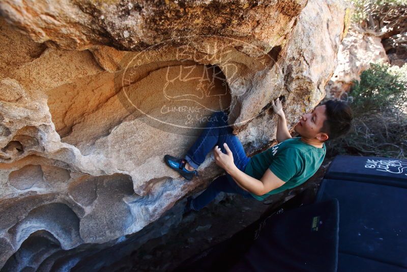 Bouldering in Hueco Tanks on 03/03/2019 with Blue Lizard Climbing and Yoga

Filename: SRM_20190303_1232310.jpg
Aperture: f/5.0
Shutter Speed: 1/640
Body: Canon EOS-1D Mark II
Lens: Canon EF 16-35mm f/2.8 L