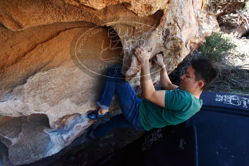 Bouldering in Hueco Tanks on 03/03/2019 with Blue Lizard Climbing and Yoga

Filename: SRM_20190303_1232530.jpg
Aperture: f/5.0
Shutter Speed: 1/640
Body: Canon EOS-1D Mark II
Lens: Canon EF 16-35mm f/2.8 L