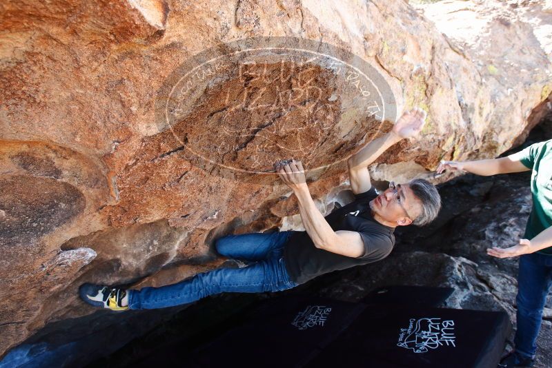 Bouldering in Hueco Tanks on 03/03/2019 with Blue Lizard Climbing and Yoga

Filename: SRM_20190303_1330340.jpg
Aperture: f/5.6
Shutter Speed: 1/250
Body: Canon EOS-1D Mark II
Lens: Canon EF 16-35mm f/2.8 L