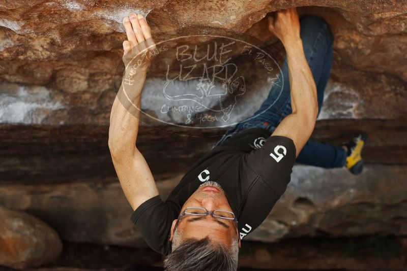 Bouldering in Hueco Tanks on 03/03/2019 with Blue Lizard Climbing and Yoga
Filename: SRM_20190303_1355130.jpg
Aperture: f/2.8
Shutter Speed: 1/400
Body: Canon EOS-1D Mark II
Lens: Canon EF 50mm f/1.8 II