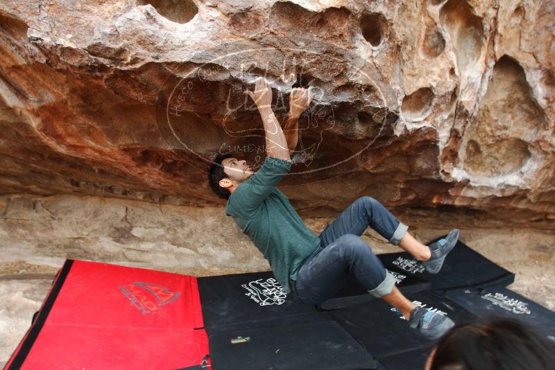 Bouldering in Hueco Tanks on 03/08/2019 with Blue Lizard Climbing and Yoga
Filename: SRM_20190308_1310430.jpg
Aperture: f/5.0
Shutter Speed: 1/250
Body: Canon EOS-1D Mark II
Lens: Canon EF 16-35mm f/2.8 L