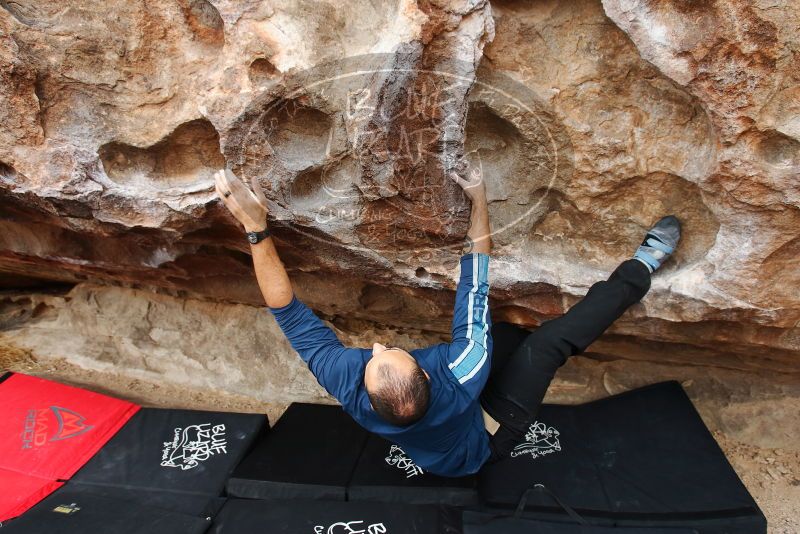 Bouldering in Hueco Tanks on 03/08/2019 with Blue Lizard Climbing and Yoga
Filename: SRM_20190308_1313240.jpg
Aperture: f/5.0
Shutter Speed: 1/320
Body: Canon EOS-1D Mark II
Lens: Canon EF 16-35mm f/2.8 L