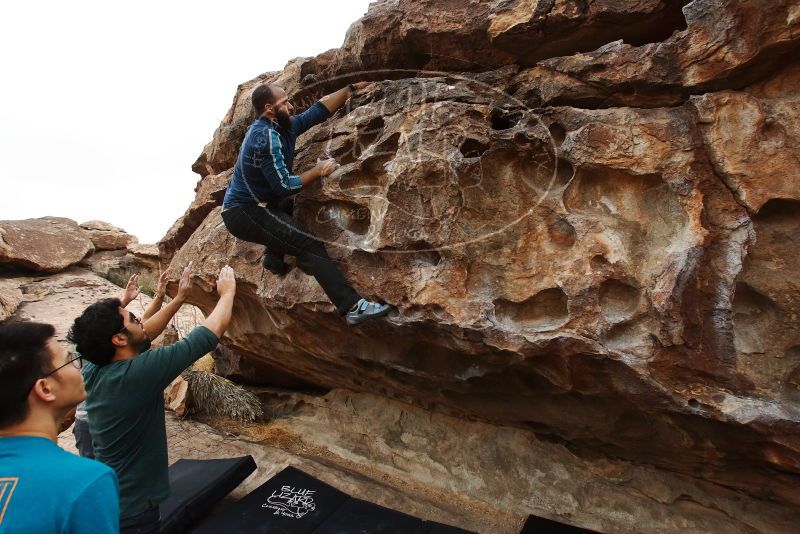 Bouldering in Hueco Tanks on 03/08/2019 with Blue Lizard Climbing and Yoga
Filename: SRM_20190308_1348240.jpg
Aperture: f/5.6
Shutter Speed: 1/500
Body: Canon EOS-1D Mark II
Lens: Canon EF 16-35mm f/2.8 L