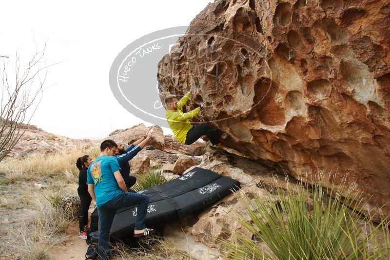 Bouldering in Hueco Tanks on 03/08/2019 with Blue Lizard Climbing and Yoga
Filename: SRM_20190308_1407540.jpg
Aperture: f/5.6
Shutter Speed: 1/320
Body: Canon EOS-1D Mark II
Lens: Canon EF 16-35mm f/2.8 L