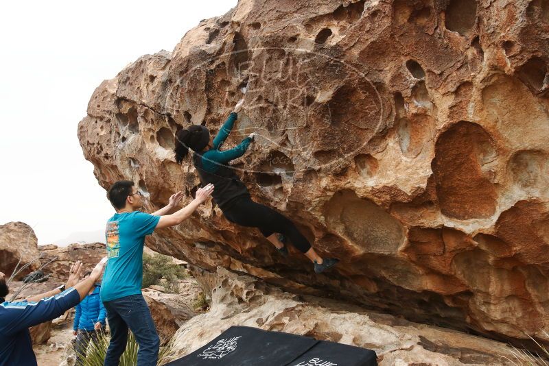 Bouldering in Hueco Tanks on 03/08/2019 with Blue Lizard Climbing and Yoga
Filename: SRM_20190308_1411080.jpg
Aperture: f/5.6
Shutter Speed: 1/400
Body: Canon EOS-1D Mark II
Lens: Canon EF 16-35mm f/2.8 L
