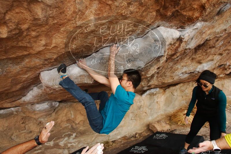 Bouldering in Hueco Tanks on 03/08/2019 with Blue Lizard Climbing and Yoga
Filename: SRM_20190308_1425520.jpg
Aperture: f/4.5
Shutter Speed: 1/400
Body: Canon EOS-1D Mark II
Lens: Canon EF 16-35mm f/2.8 L