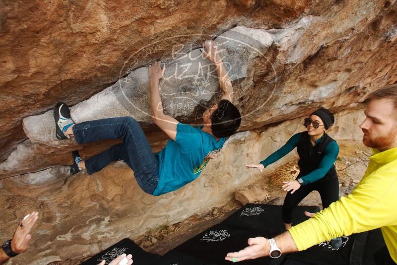 Bouldering in Hueco Tanks on 03/08/2019 with Blue Lizard Climbing and Yoga
Filename: SRM_20190308_1425530.jpg
Aperture: f/4.5
Shutter Speed: 1/400
Body: Canon EOS-1D Mark II
Lens: Canon EF 16-35mm f/2.8 L