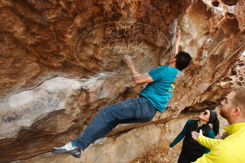 Bouldering in Hueco Tanks on 03/08/2019 with Blue Lizard Climbing and Yoga
Filename: SRM_20190308_1426490.jpg
Aperture: f/5.6
Shutter Speed: 1/250
Body: Canon EOS-1D Mark II
Lens: Canon EF 16-35mm f/2.8 L