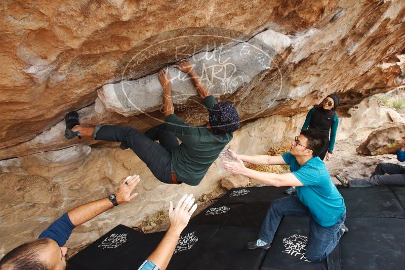Bouldering in Hueco Tanks on 03/08/2019 with Blue Lizard Climbing and Yoga

Filename: SRM_20190308_1430480.jpg
Aperture: f/5.6
Shutter Speed: 1/250
Body: Canon EOS-1D Mark II
Lens: Canon EF 16-35mm f/2.8 L
