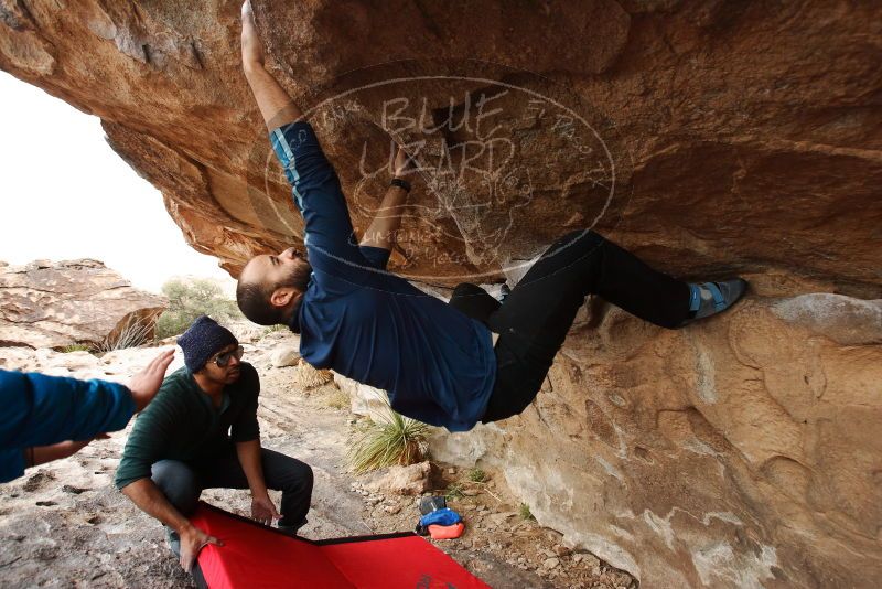 Bouldering in Hueco Tanks on 03/08/2019 with Blue Lizard Climbing and Yoga
Filename: SRM_20190308_1453300.jpg
Aperture: f/5.0
Shutter Speed: 1/250
Body: Canon EOS-1D Mark II
Lens: Canon EF 16-35mm f/2.8 L