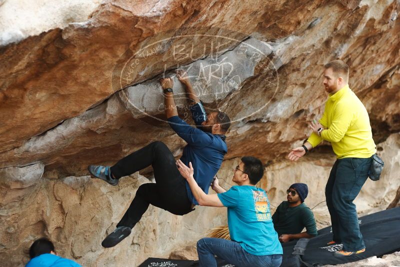Bouldering in Hueco Tanks on 03/08/2019 with Blue Lizard Climbing and Yoga
Filename: SRM_20190308_1510120.jpg
Aperture: f/2.8
Shutter Speed: 1/320
Body: Canon EOS-1D Mark II
Lens: Canon EF 50mm f/1.8 II