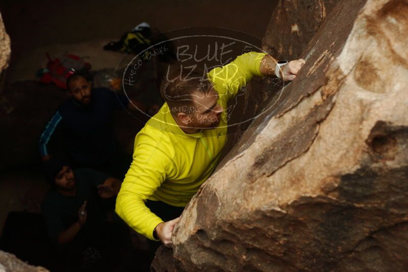Bouldering in Hueco Tanks on 03/08/2019 with Blue Lizard Climbing and Yoga
Filename: SRM_20190308_1639300.jpg
Aperture: f/2.8
Shutter Speed: 1/400
Body: Canon EOS-1D Mark II
Lens: Canon EF 50mm f/1.8 II