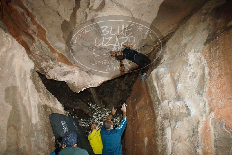 Bouldering in Hueco Tanks on 03/08/2019 with Blue Lizard Climbing and Yoga
Filename: SRM_20190308_1724440.jpg
Aperture: f/5.6
Shutter Speed: 1/250
Body: Canon EOS-1D Mark II
Lens: Canon EF 16-35mm f/2.8 L