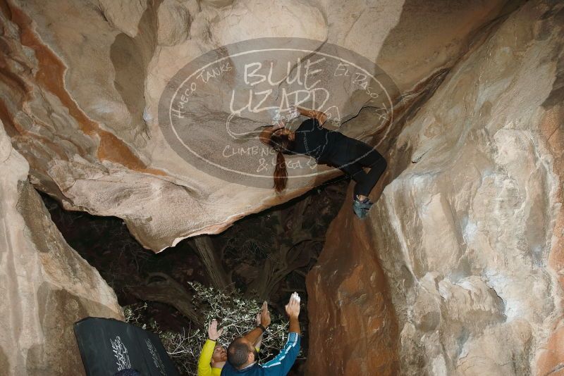 Bouldering in Hueco Tanks on 03/08/2019 with Blue Lizard Climbing and Yoga
Filename: SRM_20190308_1725040.jpg
Aperture: f/5.6
Shutter Speed: 1/250
Body: Canon EOS-1D Mark II
Lens: Canon EF 16-35mm f/2.8 L