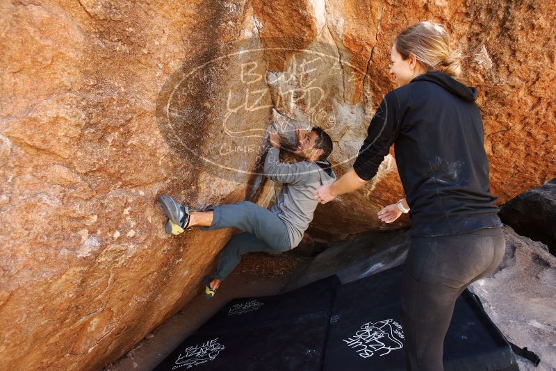 Bouldering in Hueco Tanks on 03/09/2019 with Blue Lizard Climbing and Yoga
Filename: SRM_20190309_1137270.jpg
Aperture: f/5.6
Shutter Speed: 1/320
Body: Canon EOS-1D Mark II
Lens: Canon EF 16-35mm f/2.8 L
